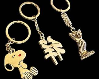 Three SilverTone Keychains