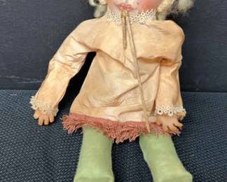 Hand Painted Dabric Doll 