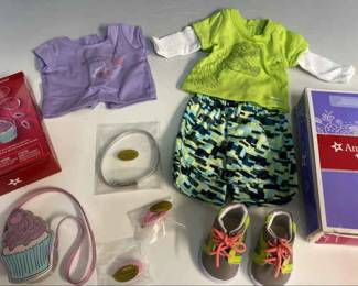 American Girl DinoMite Outfit, Cute As A Cupcake Accessories, Boutique And Bistro Dallas Tee Shirt