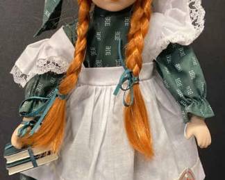 Sabre Collection Prestige, Anne Of Green Gables PorcelainDoll, 16 Tall, Housed In A Plexiglass Box 