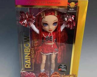 Rainbow High Cheer Ruby Anderson Red Fashion Doll With Pom Poms