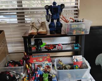 Toy robots and action figures. Hundreds of them