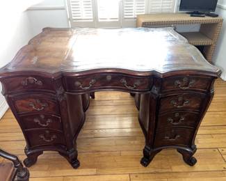 Antique George 3 two sided partners desk