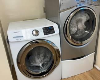 Front loading washer and dryer