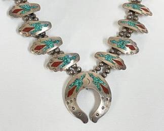 Signed Squash Blossom Necklace