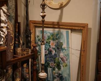 vintage agate lamp, deco wall decor