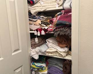 blankets, sheets, towels  