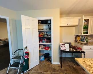 step ladder,  more kitchen items