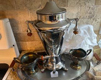 vintage percolator serving set 