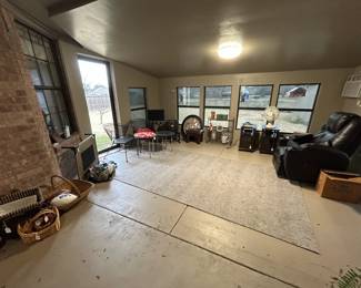 basekts, lift chair, tables, patio chairs