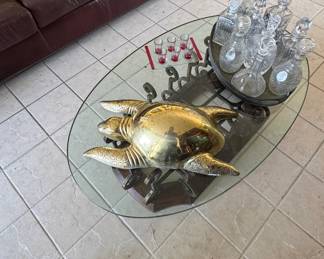 Solid brass sea turtle 