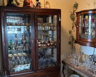 Glassware on display in the kitchen