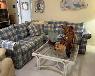 Light blue plaid sectional by Hickory Hill
Furniture