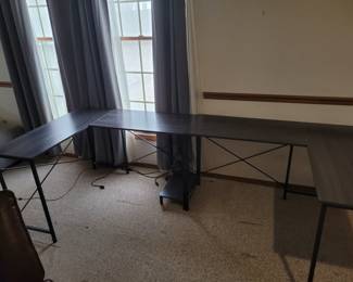 Matching Desks with 1 PC Stand - can be used as 2 separate desks