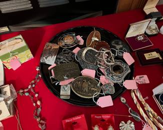 Some Belt Buckles & Jewelry