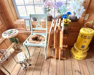 Heater, Giraffe Stool, Cactus Bird Bath