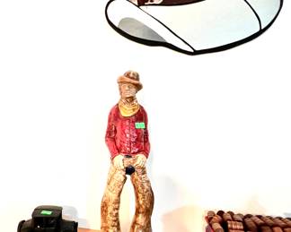 Cowboy Hat Mirror, Cowboy, Cast Iron Car