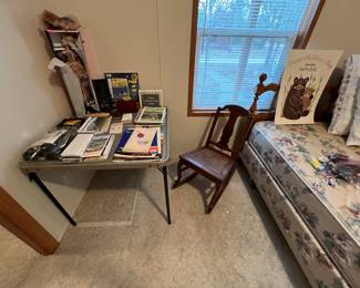 Doll, Card Table, Maps,