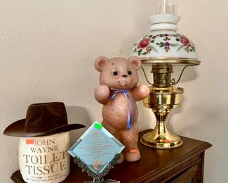 Lamp, Teddy Bear & TP