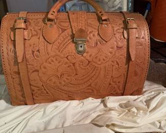 Hand tooled satchel - brand new!