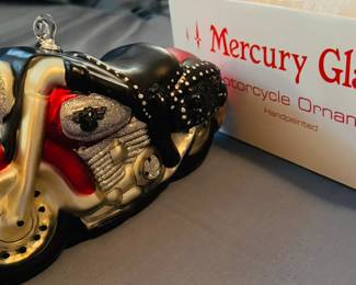 Harley Davidson mercury glass ornament