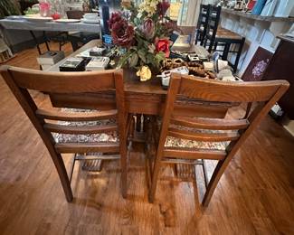 hidden butterfly leaf solid oak table