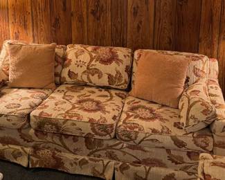 Monday Night, this Vintage couch is free but anyone interested must bring help to carry it out. We are not able to help.
The pricing on the end tables and lamps is in another photo.