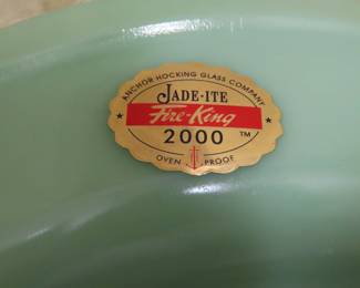 Jaddite  Fire King pie plate and pie dish.