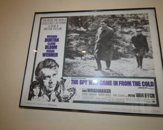 "The Spy Who Came In From The Cold"  framed movie poster.