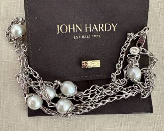 JOHN HARDY long sterling/pearl necklace