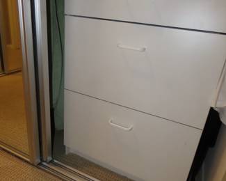 White drawers,