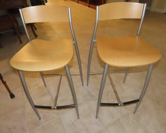 Two matching bar stools.