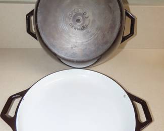 Copco, Denmark cast iron casserole and cover.