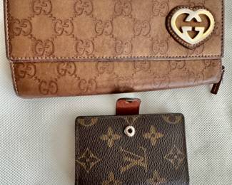 Gucci wallet and LV (Louis Vuitton) card case