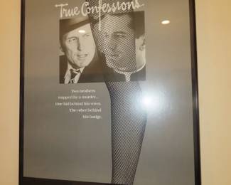 "True Confessions"  framed movie poster.