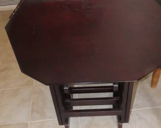 Stacking TV tray tables.