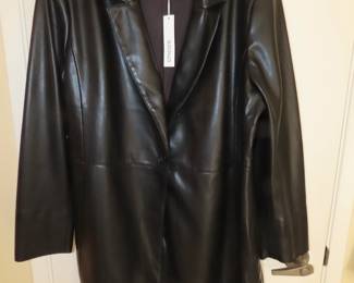 Brand new with tags Chicos leather coat size 3.