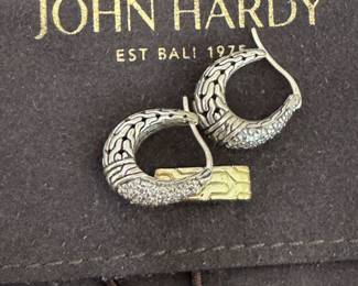 JOHN HARDY sterling/diamond earrings