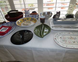 Serving bowls and bone china. Villeroy and Boch, Italian and Portugal .