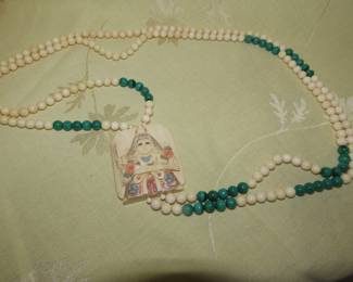 Jade and ivory like necklace.