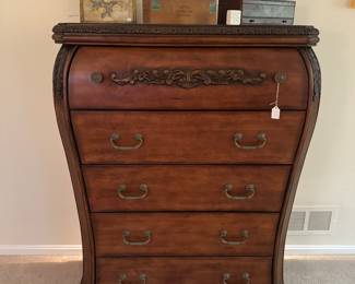 Ashley Millennium Collection Chateau Frontenac Curved Front 5 Drawer Dresser (37"W x 18"D x 50-1/2"H)