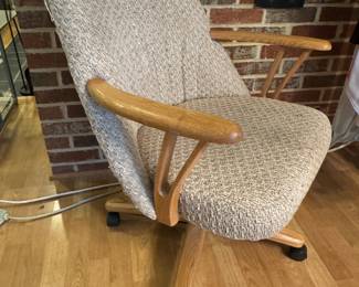 6 Upholstered Armchairs on Casters (25"W x 36"H x 27"D each)