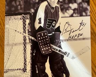 Philadelphia Flyers Bernie Parent HOF 84 Autographed Photo