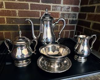 Sterling Silver Prelude International 4pc Tea Set (1543 grams total)