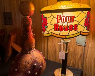 Vintage Four Roses Bar Lamp