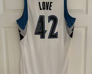 Adidas Minnesota Timberwolves / Kevin Love #42 Autographed Jersey Size XL + 2 (Back)
