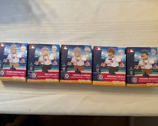 Oyosports.com Washington Nationals President Figurine Collection (Unopened 5 of 5, Washington, Taft, Jefferson, Lincoln & Roosevelt)