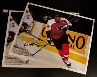 Philadelphia Flyers Eric Lindros Autographed Photograph (2 Total)