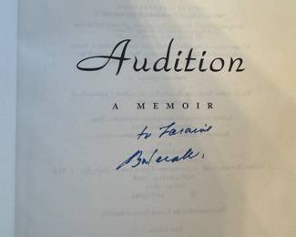 "Audition, A Memoir" Autographed by Barbara Walters