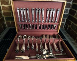 Danish Crown by Frigcast of Copenhagen Sterling Silver Flatware Set (3068 Grams + Handled Pieces)